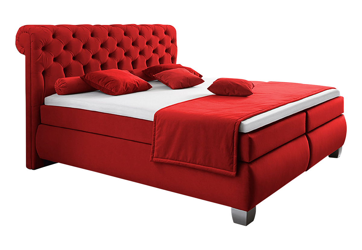 Boxspringbett Losanga Rot 180 x 200 Boxspringbett Losanga Rot 180 x 200