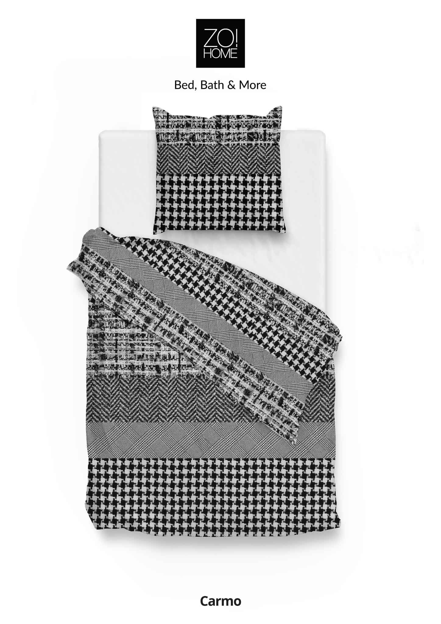 Bettwäsche Carmo 155x220cm Black/White Bettwäsche Carmo 155x220cm Black/White