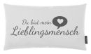Lieblingsmensch Kissen 30x50cm, weiss