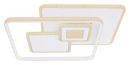 Moderne LED-Deckenleuchte in quadratischer Form, weiß-gold, energiesparend, für Wohnzimmer oder Büro.