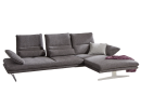 W.Schillig Polstergarnitur Broadway Anthrazit Longchair rechts