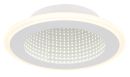 Runde LED-Deckenleuchte in Weiß mit vielen leuchtenden LEDs, moderne energiesparende Beleuchtung.