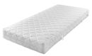 Weiu00dfe Einzelmatratze mit gestepptem Bezug, ergonomisch, atmungsaktiv, ideal fu00fcr gesunden Schlaf.
