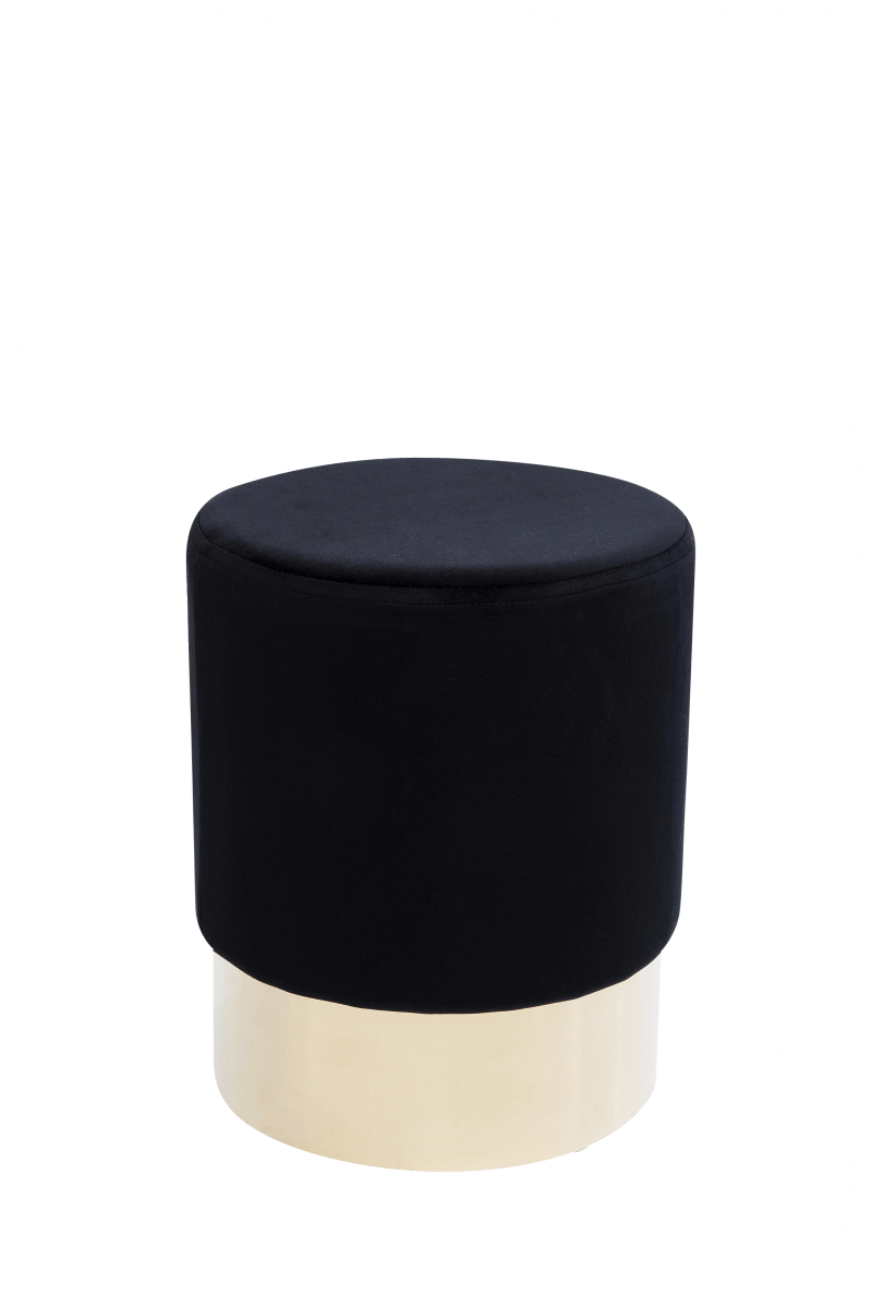 Hocker Cherry Schwarz Brass Ø35cm Hocker Cherry Schwarz Brass Ø35cm