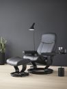 Stressless Sessel Consul mit Hocker Schwarz