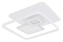 Moderne LED-Deckenleuchte in quadratischer Form, weiß, energiesparend, für Wohnzimmer oder Büro geeignet.