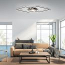 LED Deckenleuchte Asmin 106 x 37 cm Schwarz