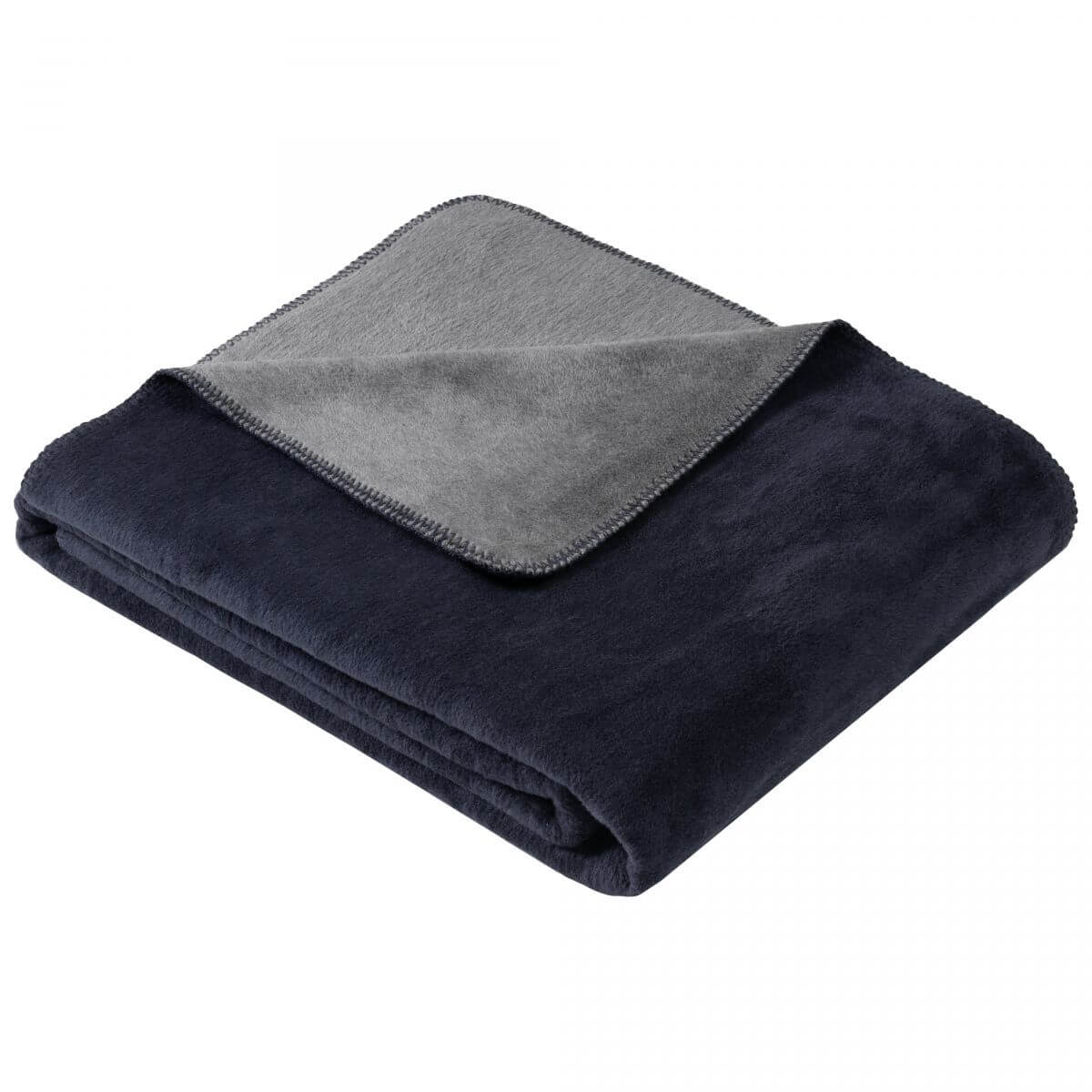 Uni Decke Doubleface Dublin Blau-Grau 150x200 cm Uni Decke Doubleface Dublin Blau-Grau 150x200 cm