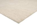 Beiger Wollteppich, rechteckig, flach gewebt, weiche Struktur, modernes Design, Wohnzimmer Teppich