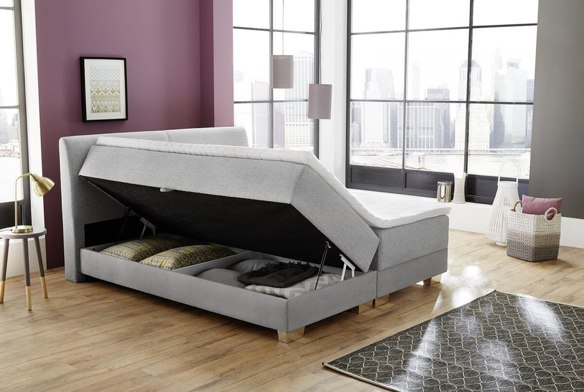 Boxspringbett Julia Grau 180 x 200 Boxspringbett Julia Grau 180 x 200