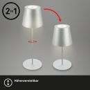 HVMM AKKU LED Tischlampe Kiki 1-flg Grau
