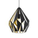 EGLO Pendelleuchte Carlton Schwarz Gold