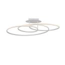 Moderne LED-Deckenleuchte mit drei runden, überlappenden Lichtkreisen in elegantem, minimalistischem Design.