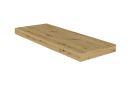Holzregalbrett Eiche-Optik, rechteckig, glatte Oberfläche, modernes Wandregal für Wohnzimmer oder Büro.