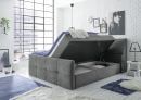 Boxspringbett Redmond mit Bettkasten Grau 180 x 200 cm
