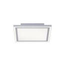 LED Deckenleuchte Edging Weiss 31,4 x 31,4cm Moderne LED-Deckenleuchte, quadratisch, silberner Rahmen, energiesparend, fu00fcr Wohn- und Arbeitsru00e4ume geeignet.