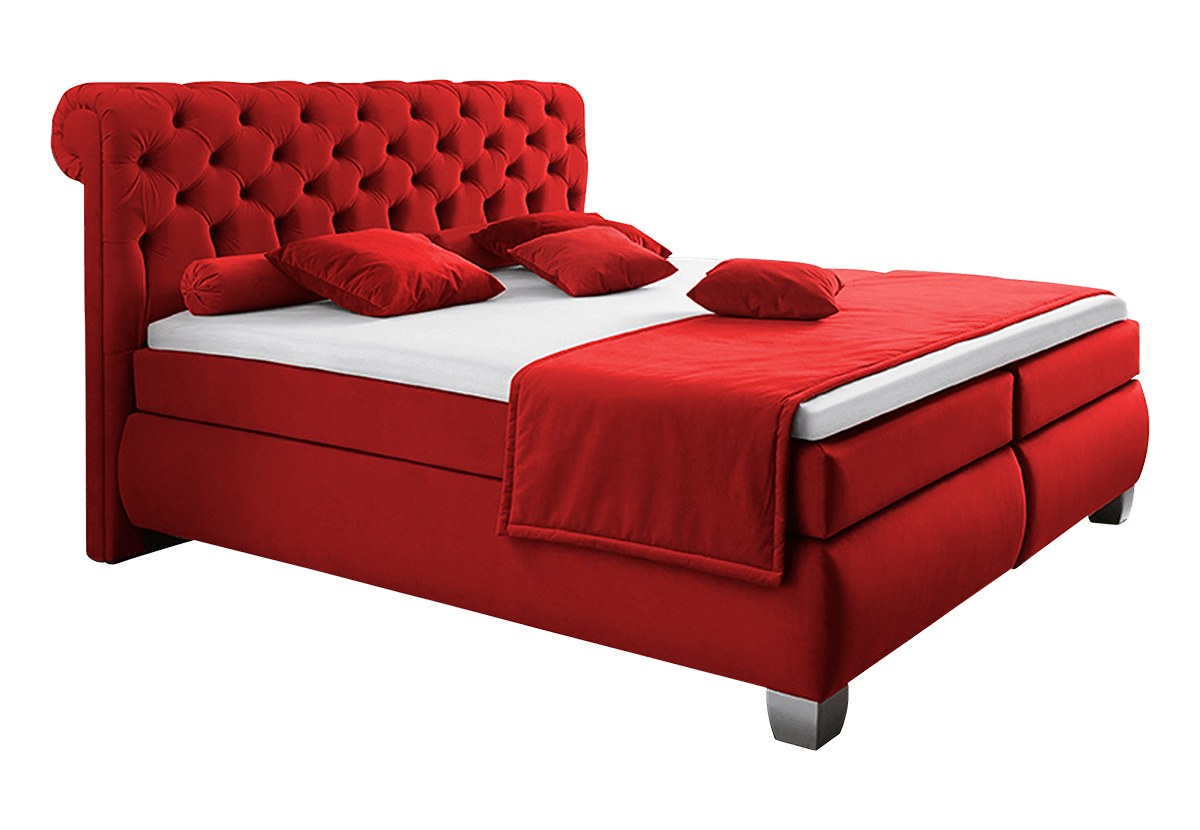 Boxspringbett Losanga Rot 180 x 200 Boxspringbett Losanga Rot 180 x 200