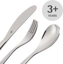 Edelstahl Kinderbesteck Set mit Messer, Gabel und Löffel, geeignet ab 3 Jahren, spülmaschinenfest.