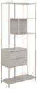 Regal Seaford Grau mit Schubkästen 77 x 185 cm