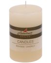 Stumpenkerze Raureif creme 10 x 6,8 cm
