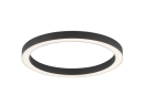 Moderne runde LED-Deckenleuchte in Schwarz, energiesparend, minimalistisches Design für Wohnräume.