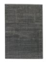 Webteppich SW Pure Design D.242 Anthrazit 200 x 290 cm Dunkelgrauer Teppich mit modernem, geometrischem Linienmuster auf hellem Hintergrund, rechteckige Form.
