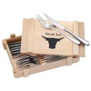 WMF Steakbesteck-Set 12-teilig in Holzkiste
