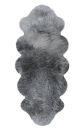 Wollschaflamm-Doppelfell grau Wollschaflamm-Doppelfell Grau 63 x 175 cm
