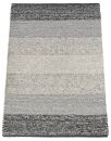 Handwebteppich Weitblick Polaris Grau-Streifen 130 x 200 cm