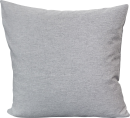 Quadratisches, hellgraues Sofakissen aus Stoff, minimalistisches Design, Dekokissen für Wohnzimmer.