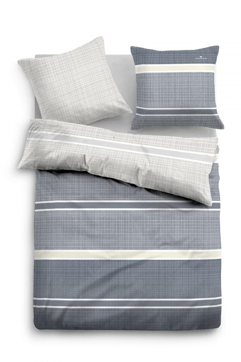Tom Tailor Satin Bettwäsche 155x220cm grey Tom Tailor Satin Bettwäsche 155x220cm grey