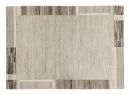 Moderner Teppich in Beige und Braun mit geometrischem Muster, rechteckig, Wohnzimmerteppich, Designerteppich.