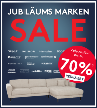 Anzeige für Jubiläums-Marken-Sale mit bis zu 70 % Rabatt auf Sofas, Betten und weitere Möbel. Details zum Rabatt siehe Ausschlusstexte. Anzeige für Jubiläums-Marken-Sale mit bis zu 70 % Rabatt auf Sofas, Betten und weitere Möbel. Details zum Rabatt siehe Ausschlusstexte.