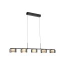 Paul Neuhaus 5-flg Pendellampe Rika Schwarz
