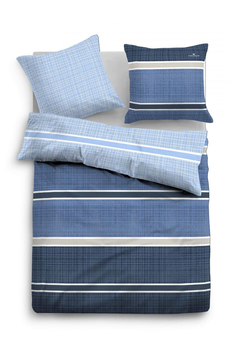 Tom Tailor Satin Bettwäsche 155x220cm classic blue Tom Tailor Satin Bettwäsche 155x220cm classic blue