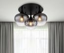Globo 3-flg Deckenleuchte Maxy Rauchglas