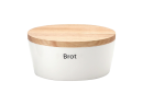 Brottopf oval mit Holzdeckel