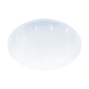 Runde LED-Deckenleuchte mit Sternenhimmel-Effekt, leuchtend, weiu00df, modernes Design, energiesparend.
