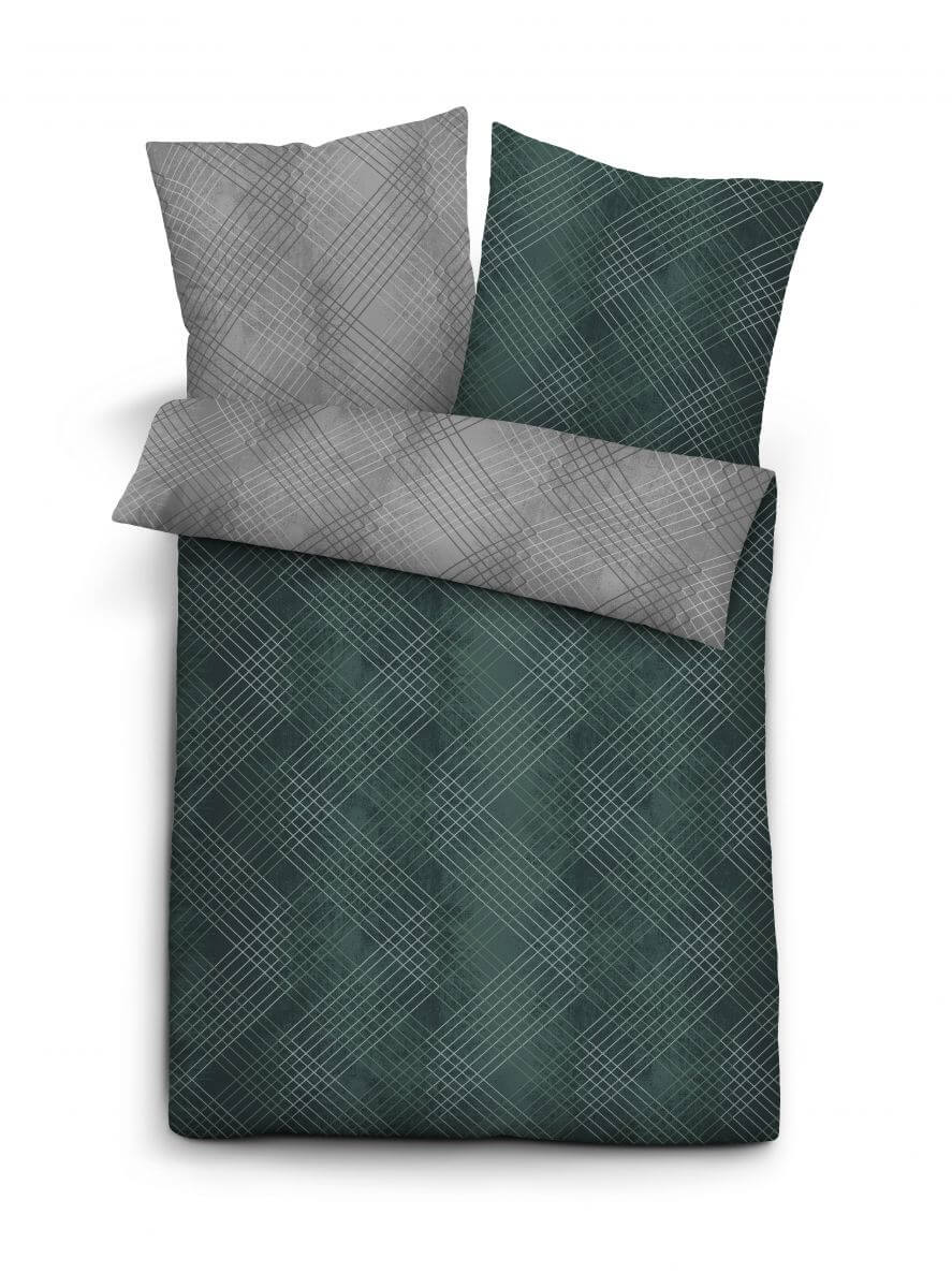 Mako-Satin Bettwäsche 240x220-2x80x80cm sturmgrau Mako-Satin Bettwäsche 240x220-2x80x80cm sturmgrau