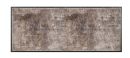 Rechteckiger, braun-grauer Hochflor-Teppich mit weicher Oberfläche auf weißem Hintergrund.