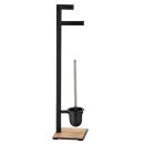 kela WC Garnitur Oak Metall Schwarz Matt