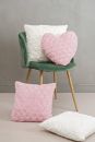 Magma Fluffy Hearts Kissen 40x40cm weiss