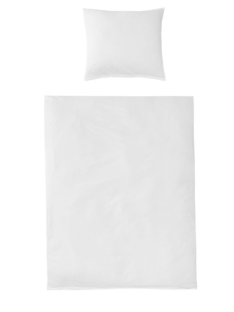 Seersucker Bettwäsche Exklusiv - Weiss - 135x200cm Seersucker Bettwäsche Exklusiv - Weiss - 135x200cm