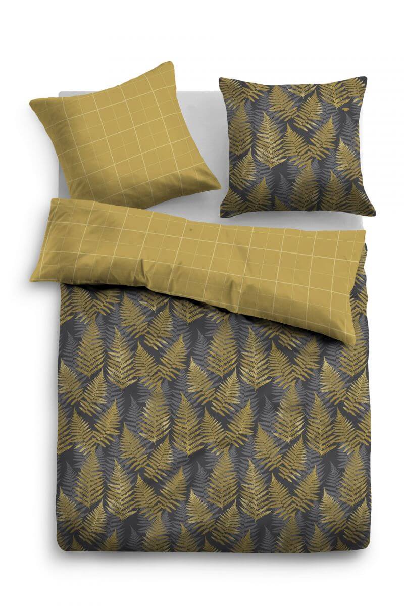 Tom Tailor Satin Bettwäsche 135x200cm mustard Tom Tailor Satin Bettwäsche 135x200cm mustard