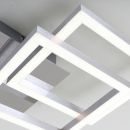 Moderne LED-Deckenleuchte aus Aluminium mit geometrischem, eckigem Design und energiesparender Beleuchtung.