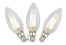 LED-Filamentlampe E14, klar, energiesparend, warmweißes Licht, moderne Glühbirne für Innenbeleuchtung