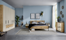 Interliving Bett 1034 Bianco Eiche inkl. Nachtkonsolen-Paar 180 x 200 cm