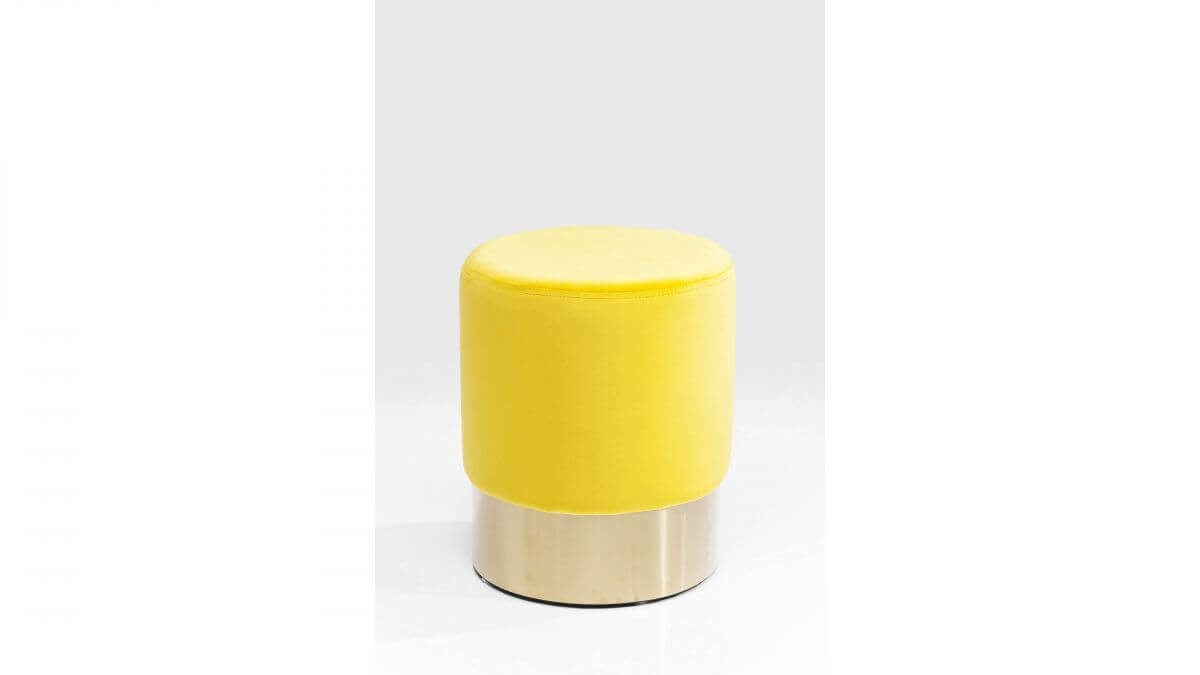 Hocker Cherry Messingfarben Gelb, Messing Hocker Cherry Messingfarben Gelb, Messing
