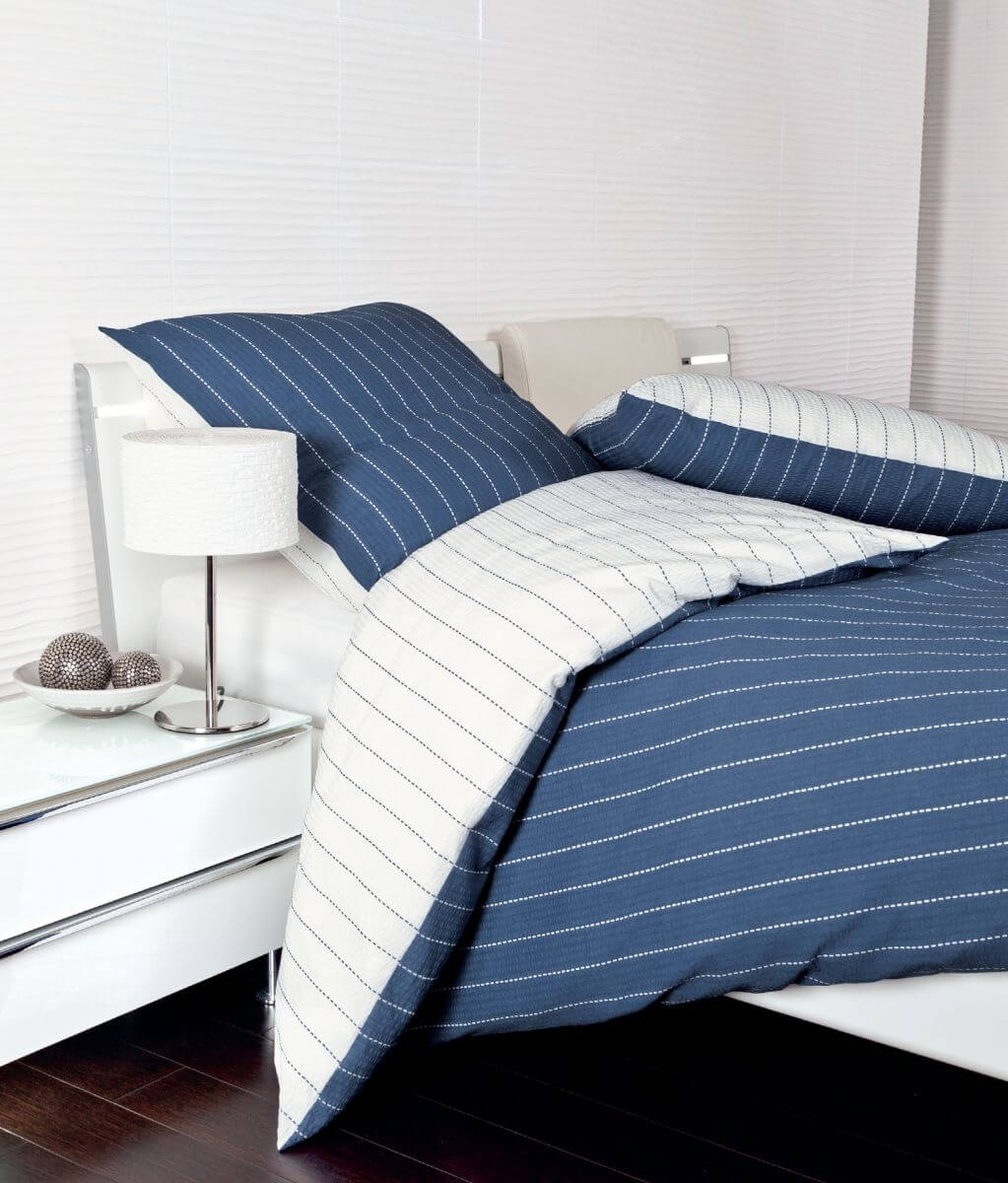 Tango Mako-Satin Bettwäsche 240x220-2x80x80cm denimblau Tango Mako-Satin Bettwäsche 240x220-2x80x80cm denimblau