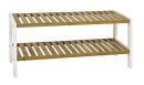 Regal, weiß-natur, MDF, Bambus Regal, weiß-natur, MDF, Bambus